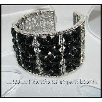 NSA|Bigiotteria : Bracciale Braccialetto Alto Snodato con Strass