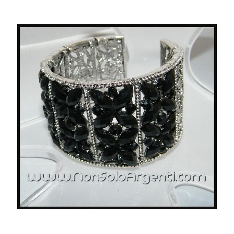 NSA|Bigiotteria : Bracciale Braccialetto Alto Snodato con Strass