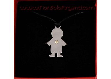 NSA|Collana Laccio Acciaio e oro 18kt :  Bambino