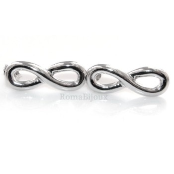 NSA|925: earrings woman with the symbol of 'infinite fintura white gold, yellow or clear