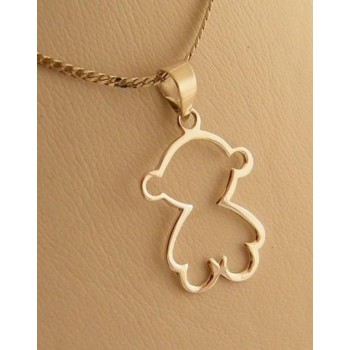 NSA|teddy bear pendant in solid 925 silver for women and girls