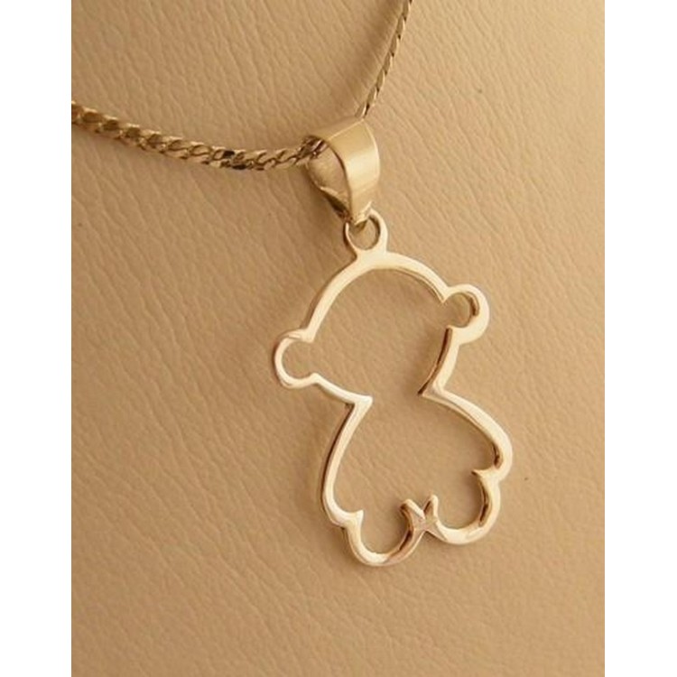 NSA|teddy bear pendant in solid 925 silver for women and girls