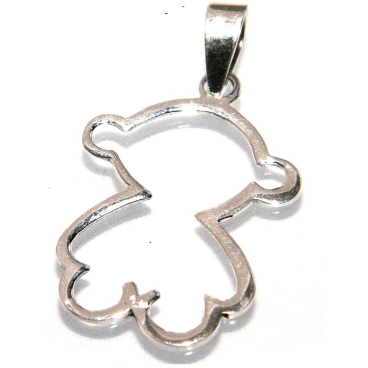 NSA|teddy bear pendant in solid 925 silver for women and girls