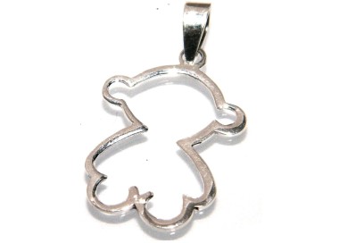 NSA|teddy bear pendant in solid 925 silver for women and girls