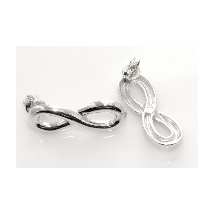 NSA|925: earrings woman with the symbol of 'infinite fintura white gold, yellow or clear