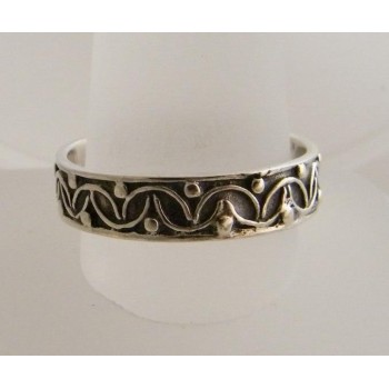 NSA|Anello Argento 925 da uomo : Fascia lavorata mis 26