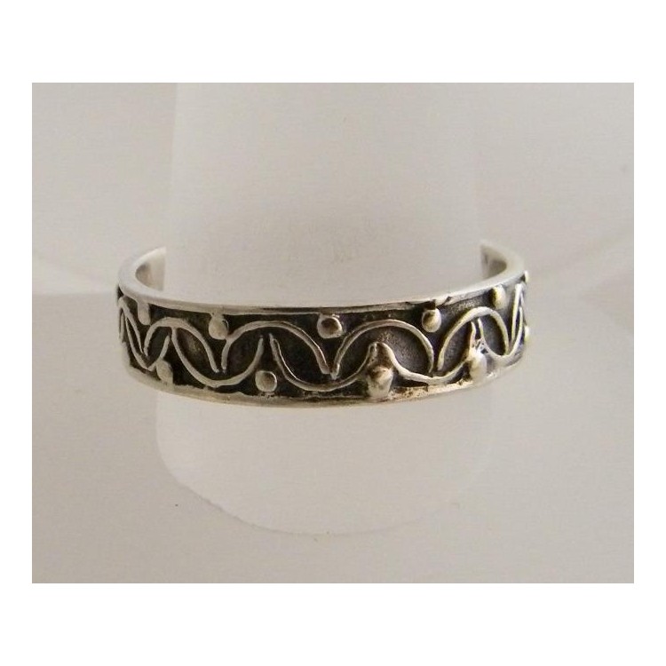 NSA|Anello Argento 925 da uomo : Fascia lavorata mis 26