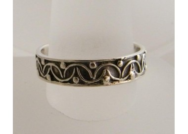 NSA|Anello Argento 925 da uomo : Fascia lavorata mis 26