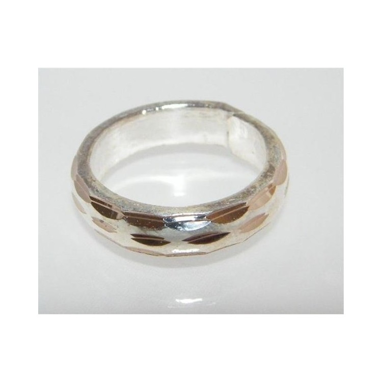 NSA|Anello Argento 925 da uomo : Fascia lavorata mis 20