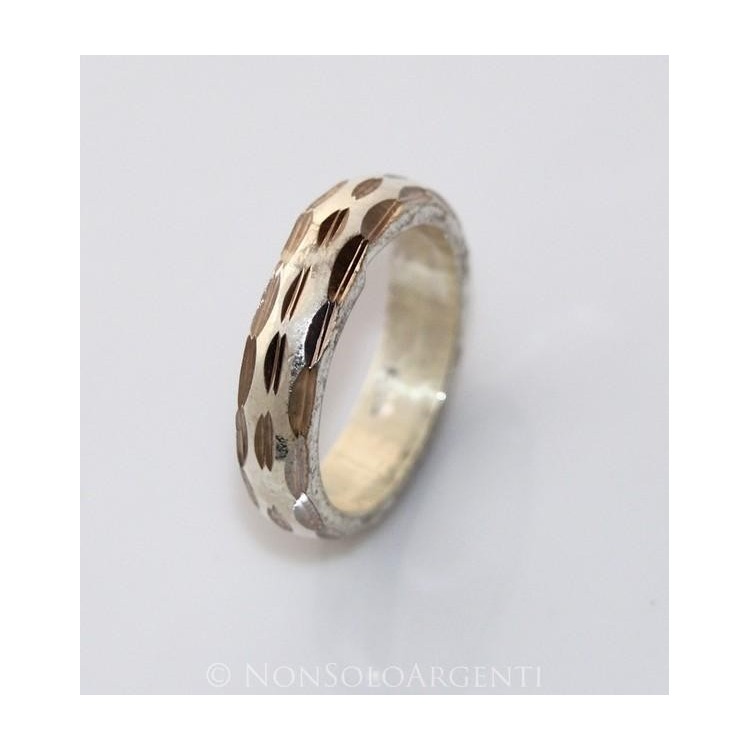 NSA|Anello Argento 925 da uomo : Fascia lavorata mis 20
