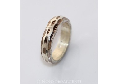 NSA|Anello Argento 925 da uomo : Fascia lavorata mis 20