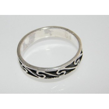 NSA|Anello Argento 925 da uomo : Fascia lavorata mis 14 o 23