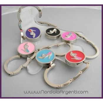 NSA|GANCIO per Borsa Gioiello : Pieghevole smaltato con strass - Modello Chanel