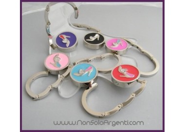 NSA|GANCIO per Borsa Gioiello : Pieghevole smaltato con strass - Modello Chanel