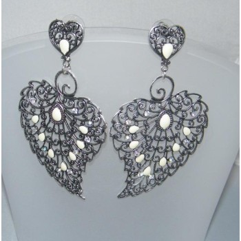 NSA|Orecchini Bigiotteria : Appariscenti e Grandi Filigranati con Ciondoli Foglia Vari Colori