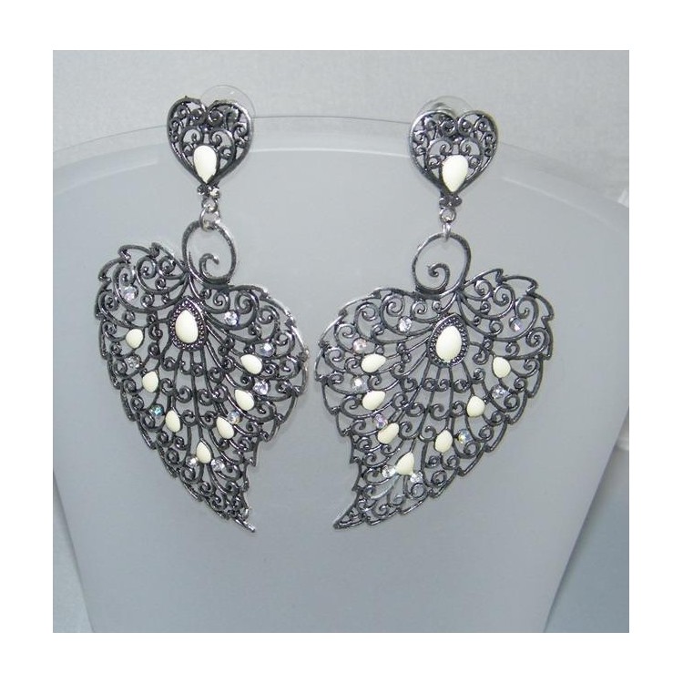 NSA|Orecchini Bigiotteria : Appariscenti e Grandi Filigranati con Ciondoli Foglia Vari Colori