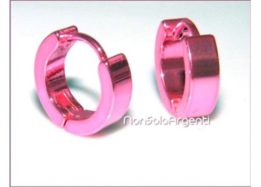 NSA|STEEL earrings rings hoops fluo pink man woman