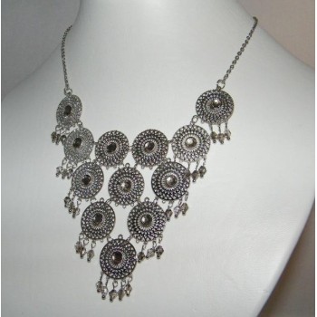 NSA|Bigiotteria : Collana Filigrana con ciondolini di perline e strass