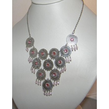 NSA|Bigiotteria : Collana Filigrana con ciondolini di perline e strass