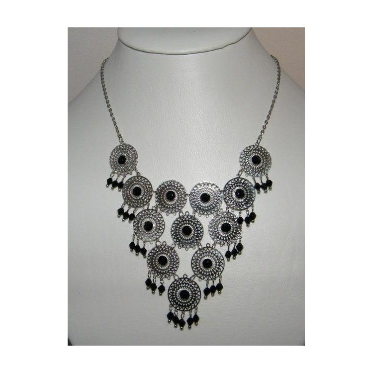 NSA|Bigiotteria : Collana Filigrana con ciondolini di perline e strass