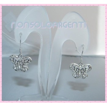 NSA|Orecchini pendenti Farfalle in lega con placcatura argento