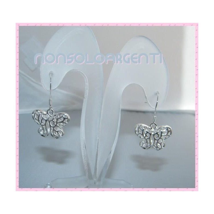 NSA|Orecchini pendenti Farfalle in lega con placcatura argento