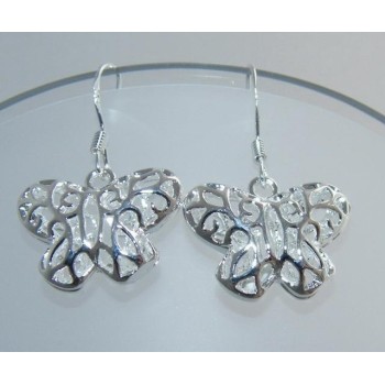 NSA|Orecchini pendenti Farfalle in lega con placcatura argento