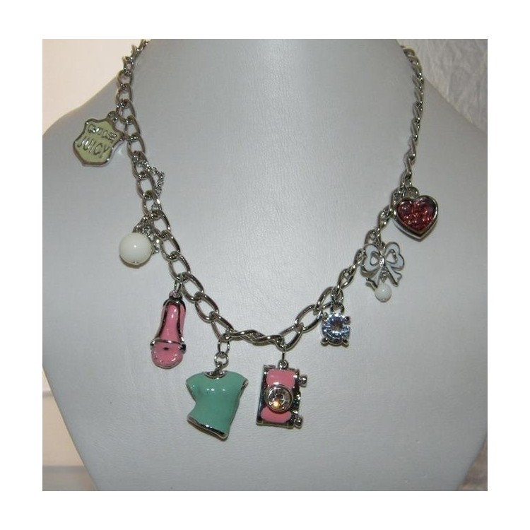 NSA|Bigiotteria : Collana color Argento con grandi ciondoli smaltati