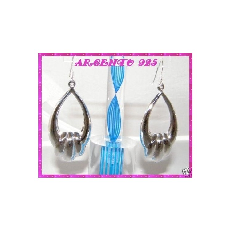 NSA|Orecchini Argento 925 Ovali bombati lavorati