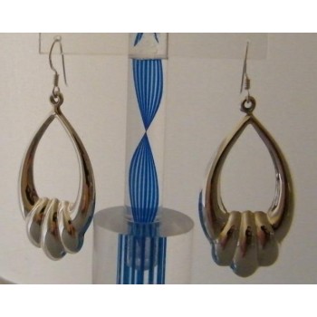 NSA|Orecchini Argento 925 Ovali bombati lavorati