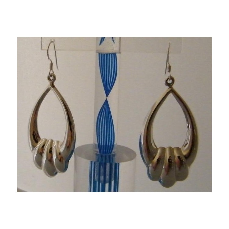 NSA|Orecchini Argento 925 Ovali bombati lavorati