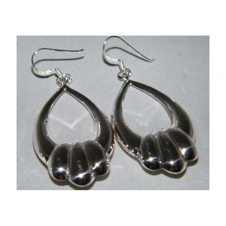 NSA|Orecchini Argento 925 Ovali bombati lavorati