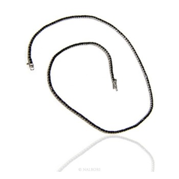 NSA|925: Necklace Collier Tennis woman model with cubic zirconia jaws 2mm brilliant cut