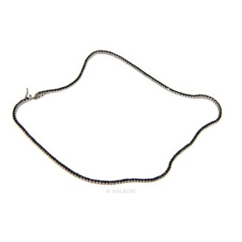 NSA|925: Necklace Collier Tennis woman model with cubic zirconia jaws 2mm brilliant cut