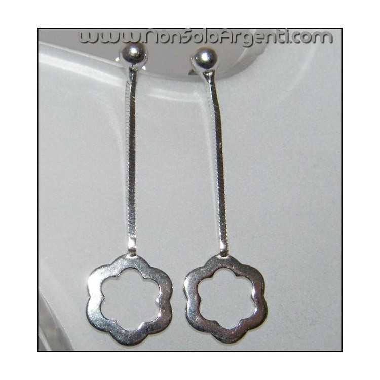 NSA|Orecchini Argento 925 ITALIANO con ciondolo fiore