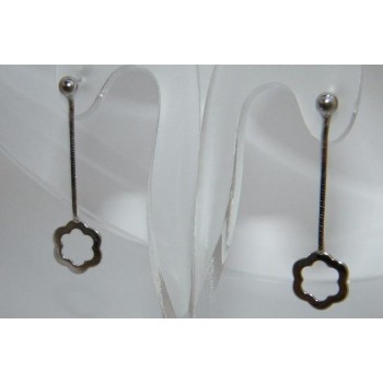 NSA|Orecchini Argento 925 ITALIANO con ciondolo fiore