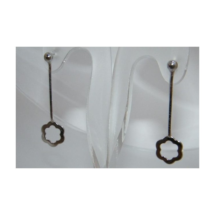 NSA|Orecchini Argento 925 ITALIANO con ciondolo fiore