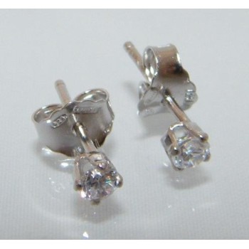 NSA|Orecchini Argento 925 ITALIANO con punto luce Zircone