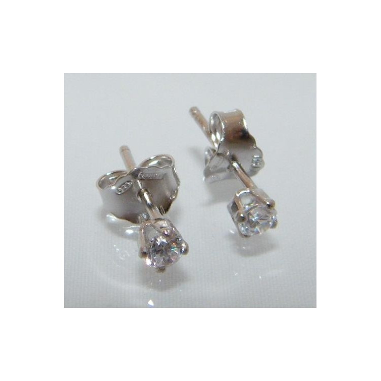 NSA|Orecchini Argento 925 ITALIANO con punto luce Zircone