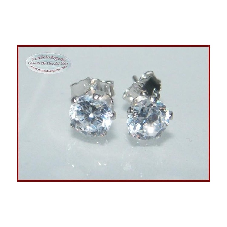 NSA|Orecchini Argento 925 ITALIANO con punto luce Zircone