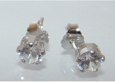 NSA|Orecchini Argento 925 ITALIANO con punto luce Zircone