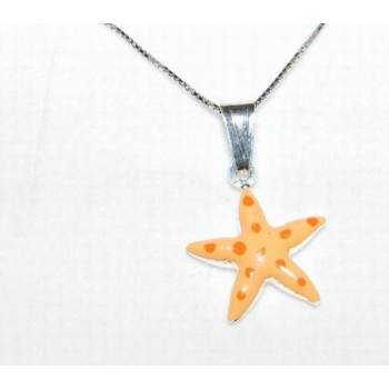 NSA|Girocollo veneziano in argento 925 con ciondolo Stella Marina a Pois vari Colori