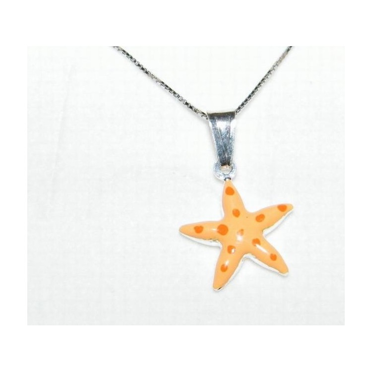 NSA|Girocollo veneziano in argento 925 con ciondolo Stella Marina a Pois vari Colori