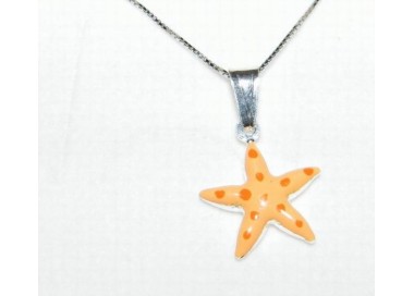 NSA|Girocollo veneziano in argento 925 con ciondolo Stella Marina a Pois vari Colori