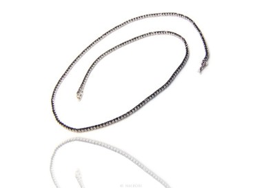 NSA|925: Necklace Collier Tennis woman model with cubic zirconia jaws 2mm brilliant cut