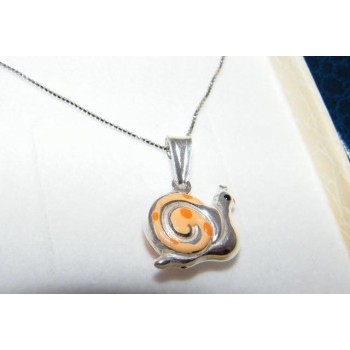 NSA|925 silver choker with Big Yellow Snail pendant