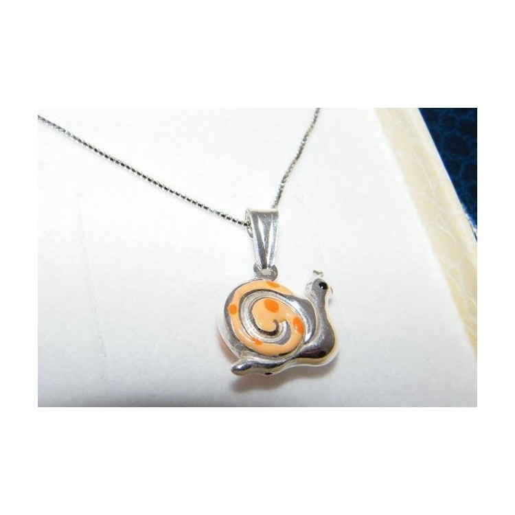 NSA|925 silver choker with Big Yellow Snail pendant