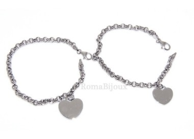 NSA|Argento 925 : bracciale rolo' uomo o donna con 1 simbolo dell'infinito da 16,00 a 20,50 cm