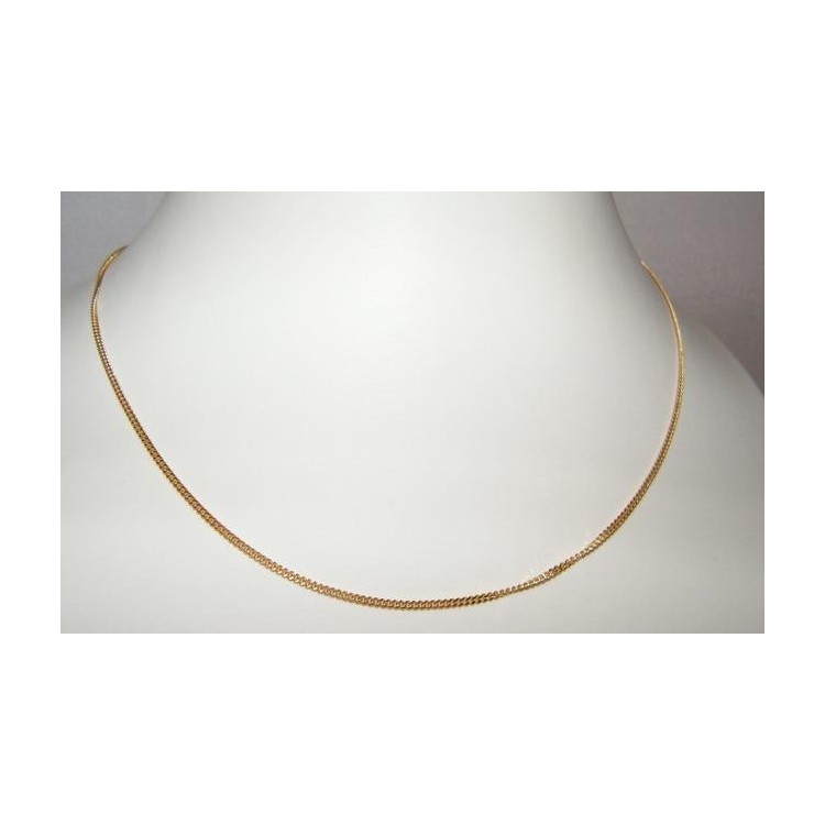 NSA|Girocollo maglia grumetta Diamantata Argento 925 placcata oro 750/oo