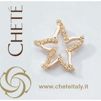 NSA|Chetè & Laroche CIONDOLO ASTRA STELLA ARGENTO 925 lam ORO GIALLO ZIRCONI